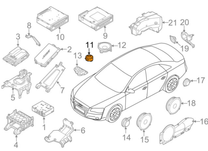 NEW AUDI A6 C7 DASHBOARD CENTER SPEAKER 4G0035416 ORIGINAL