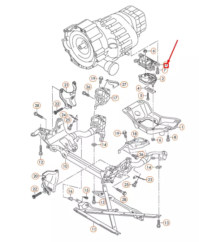 NEW AUDI A4 B8 GEARBOX MOUNT SUPPORT 8K0399115T ORIGINAL