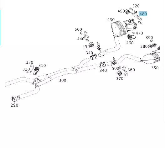 NEW MERCEDES-BENZ E W213 REAR RIGHT EXHAUST HANGER BRACKET A2134922600 ORIGINAL