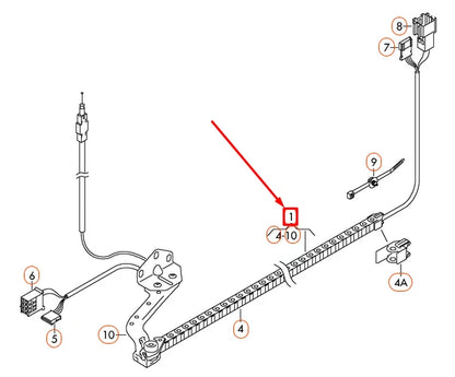 NEW VOLKSWAGEN CRAFTER 2E RIGHT SLIDING DOOR CABLE LOOM 2E0971951AF ORIGINAL