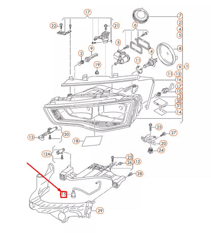 NEW AUDI A4 B8 RIGHT HEADLIGHT DRAIN TUBE 8T0941718D ORIGINAL