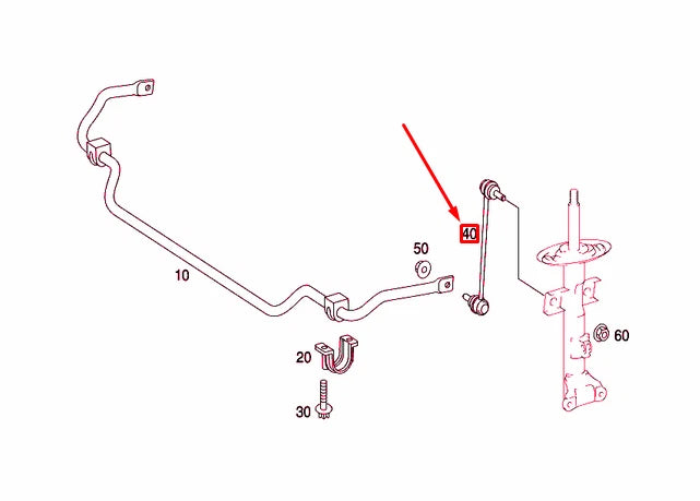 NEW MERCEDES-BENZ SLK R171 FRONT AXLE TORSION BAR LINKAGE A1713230017 ORIGINAL