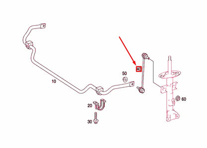 NEW MERCEDES-BENZ SLK R171 FRONT AXLE TORSION BAR LINKAGE A1713230017 ORIGINAL