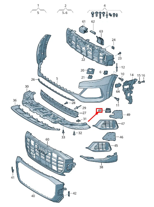 NEW AUDI Q8 4MN FRONT LEFT BUMPER ULTRASOUND SENSOR SUPPORT 4M8919261C