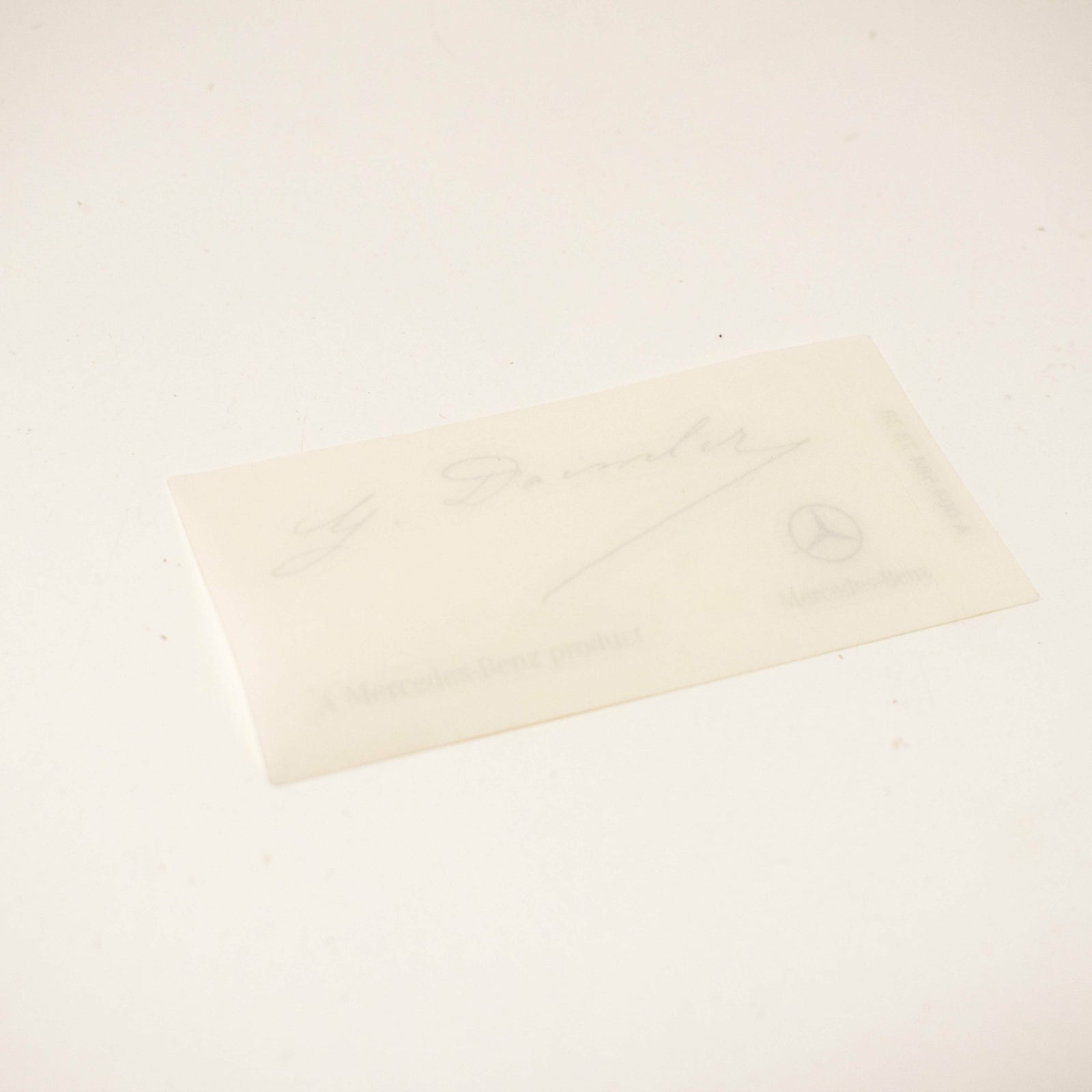 NEW MERCEDES G DAIMLER SIGNED CLEAR WINDSHIELD GLASS DECAL A0045847338 ORIGINAL