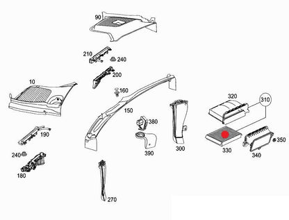 NEW MERCEDES-BENZ C W205 AIR FILTER ELEMENT A1668300218 ORIGINAL