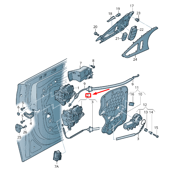 new audi a6 avant c7 front right door lock rhd 4g2837016e original