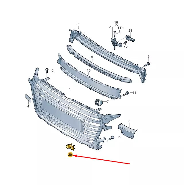 NEW AUDI TT FV 8S FRONT LEFT ULTRASOUND SENSOR TRIM 8S09192673FZ ORIGINAL