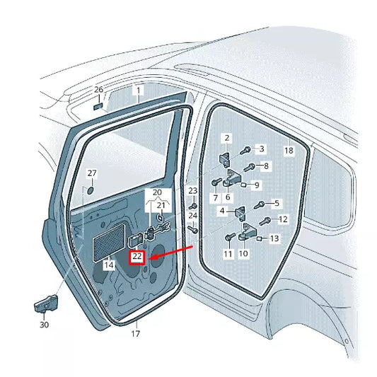 NEW VW TOURAN 5T REAR DOOR CATCH COVER 5TA839267