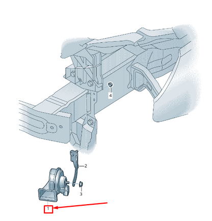 NEW AUDI A6 AVANT C7 LOW TONE HORN SIGNAL 4G0951221 ORIGINAL