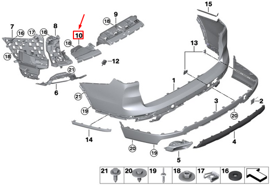 new bmw x7 g07 rear right bumper support 51127487528 original