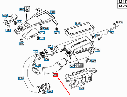 NEW MERCEDES-BENZ SL R231 LEFT AIR INTAKE HOSE A2780902382 ORIGINAL