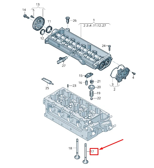 NEW AUDI Q2 GA ENGINE INLET VALVE 04L109601C