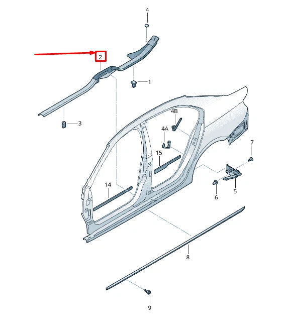 NEW VW JETTA MK6 16 LEFT DOOR SILL PLATE 5C685337182V ORIGINAL