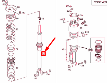 new mercedes-benz e w211 front shock absorber a2113239200 original