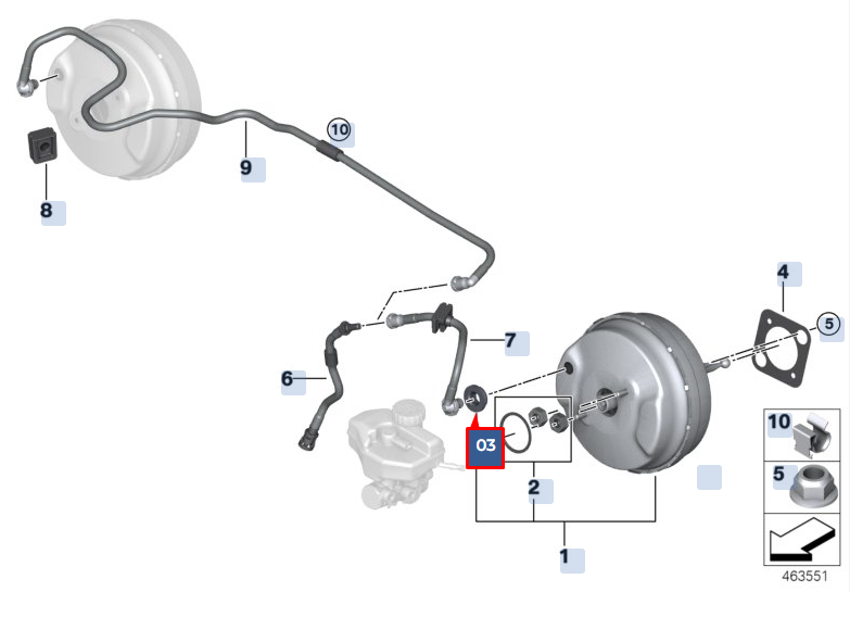 new bmw 5 g30 brake unit gasket 34336893085 6893085 original