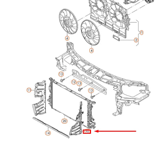 NEW AUDI A6 C7 RADIATOR LEFT AIR GUIDE 4G0121283CA ORIGINAL