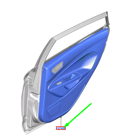 new ford fiesta mk6 rear left door panel 1851654 c1bb-a27407-ab35b8 original