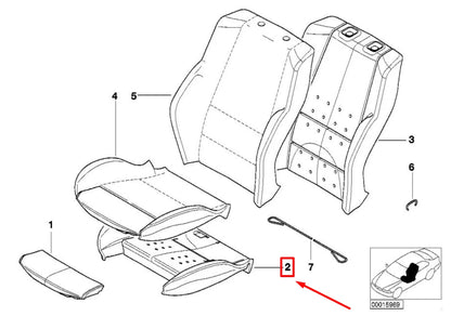 NEW BMW 3 E46 FRONT SEAT BOTTOM FOAM 8214937 52108214937 ORIGINAL