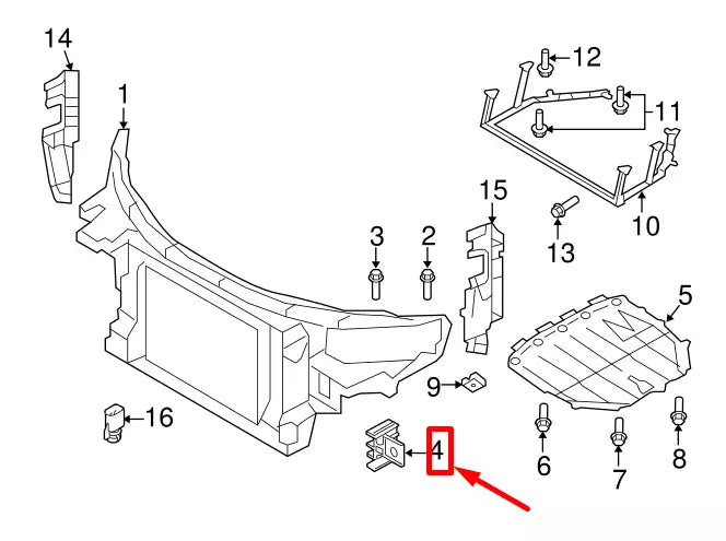 NEW AUDI TT ROADSTER 8J FRONT RIGHT FENDER BRACKET 8J0805638