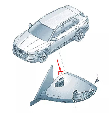NEW AUDI E-TRON GEN LH LANE CHANGE ASSIST WARNING DISPLAY LHD 4KL949145
