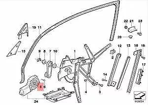 NEW BMW 3 E36 FRONT RIGHT WINDOW REGULATOR MOTOR 67628360978 8360978