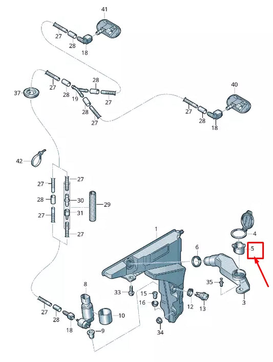 NEW AUDI A6 4A C8 WASHER FLUID FILLER STRAINER 4K0955485