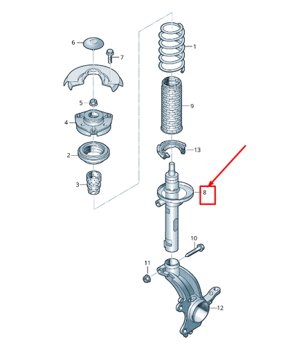 new vw touran 5t front gas shock absorber 5q0413031gm original
