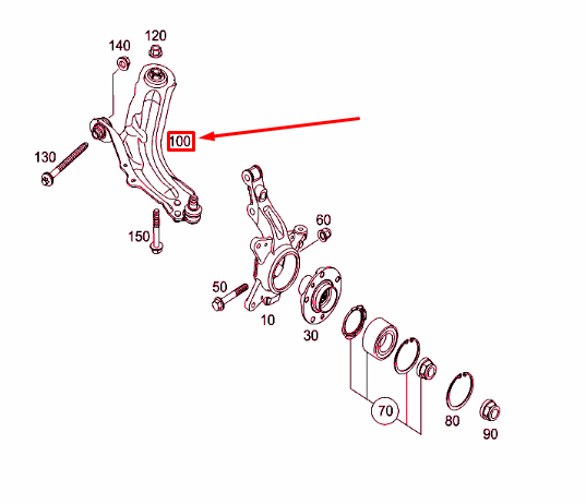 new mercedes-benz citan w415 front axle left control arm a4153300300 original
