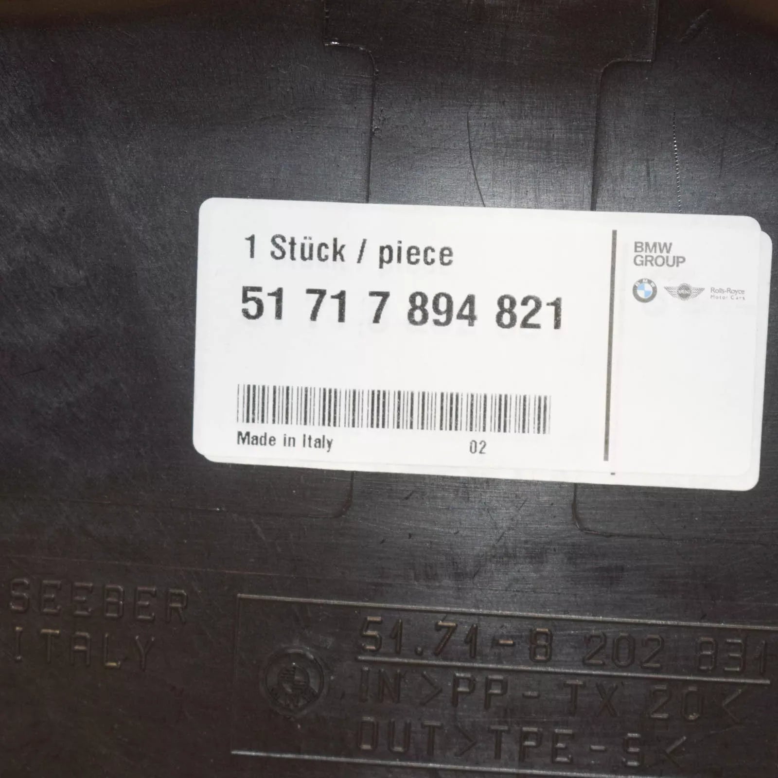 NEW BMW 3 E46 FRONT M AIR DUCT 51717894821 7894821 ORIGINAL