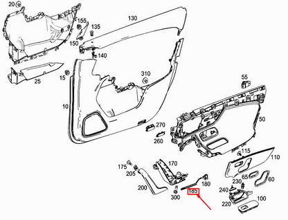 new mercedes-benz a w177 rear door pocket optical fiber a1778251500 original