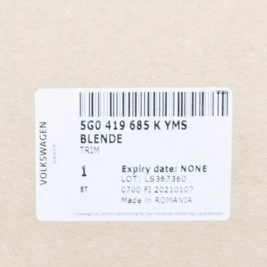 NEW VOLKSWAGEN GOLF MK7 R LINE STEERING WHEEL TRIM 5G0419685KYMS ORIGINAL