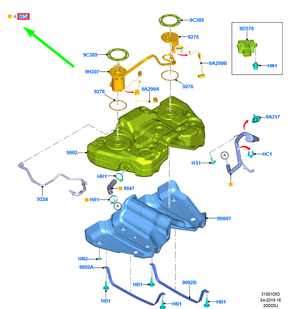 new ford mondeo mk5 fuel tank filler pipe eg93-9034-lf 2376136 original