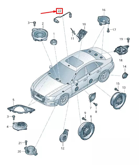 NEW AUDI E-TRON GE NAVIGATION MICROPHONE 4M0035711 ORIGINAL