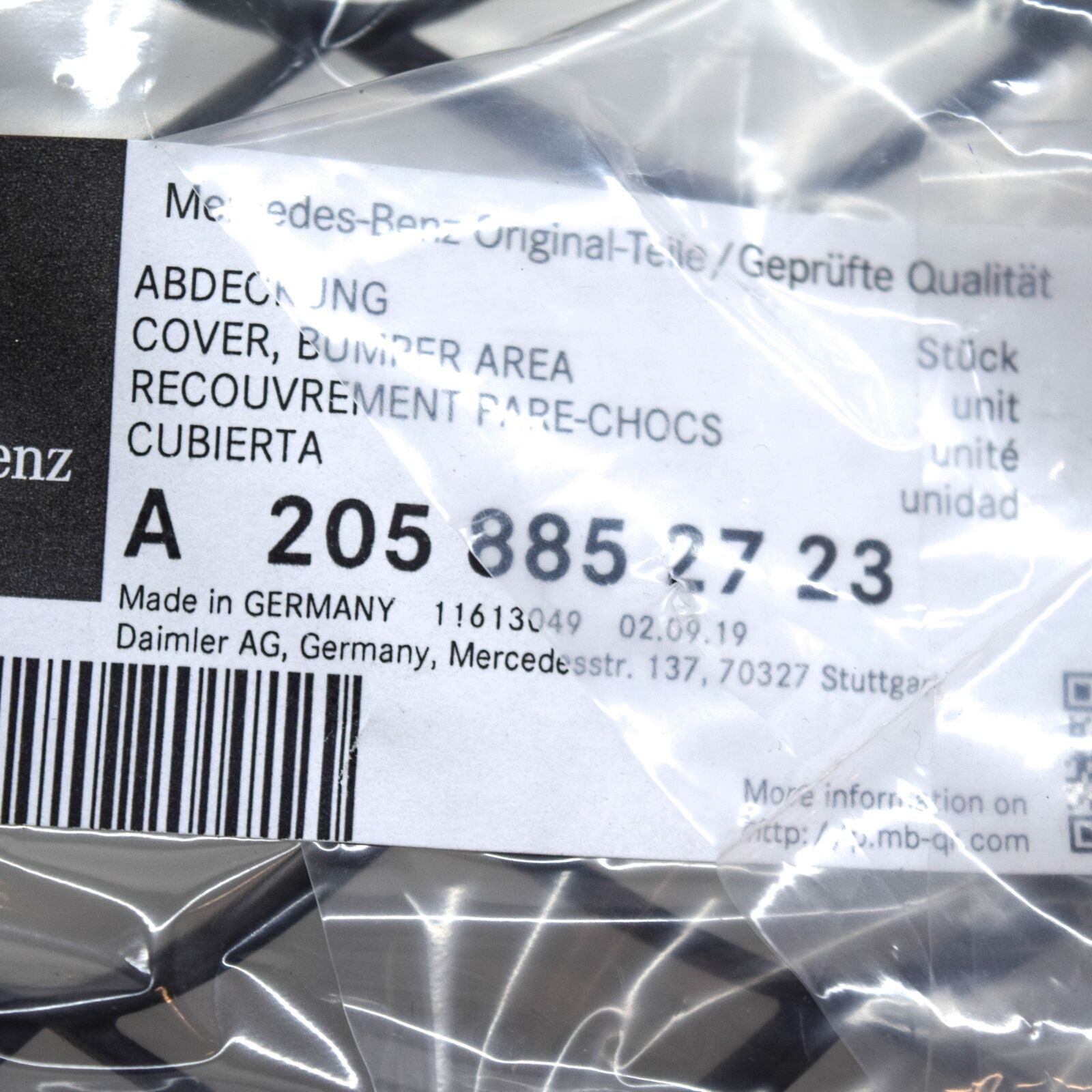 NEW MERCEDES-BENZ C-CLASS W205 FRONT BUMPER LEFT GRILLE A2058852723 2016