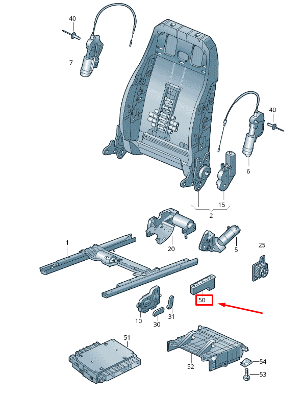 new skoda kodiaq ns seat and backrest adjust memory switch 5e0959769a9b9