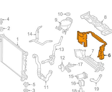 NEW MERCEDES BENZ CLS C218 RADIATOR-UPPER BAFFLE A2185050000