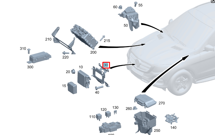 NEW MERCEDES-BENZ EQC RADAR SENSOR CONTROL UNIT HOLDER A2935409603 ORIGINAL