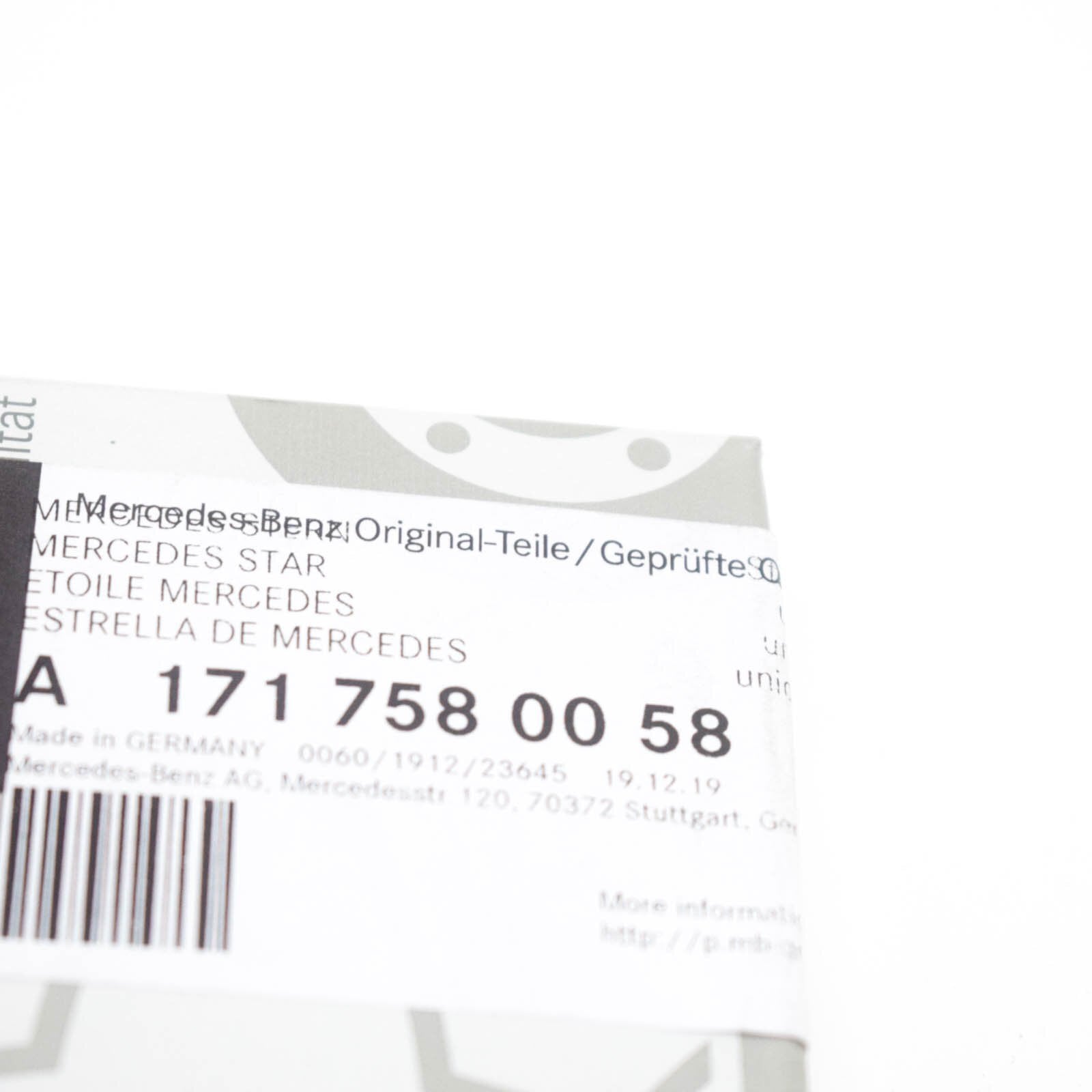 NEW MERCEDES BENZ SLK R171 REAR TRUNK BOOT LID EMBLEM BADGE A1717580058 ORIGINAL