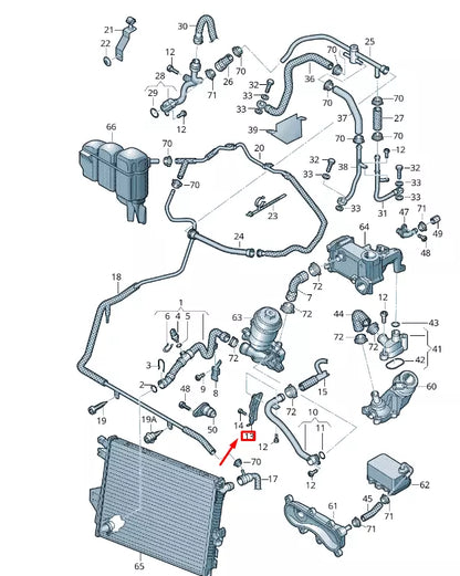 NEW VW TOUAREG 7P MK2 COOLING SYSTEM BRACKET 059121093E