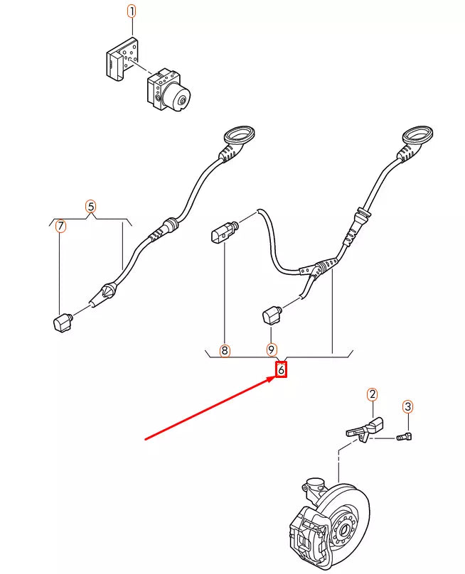 NEW VW BEETLE A5 FRONT LEFT WIRING HARNESS FOR SPEED SENSOR 5C0927903E