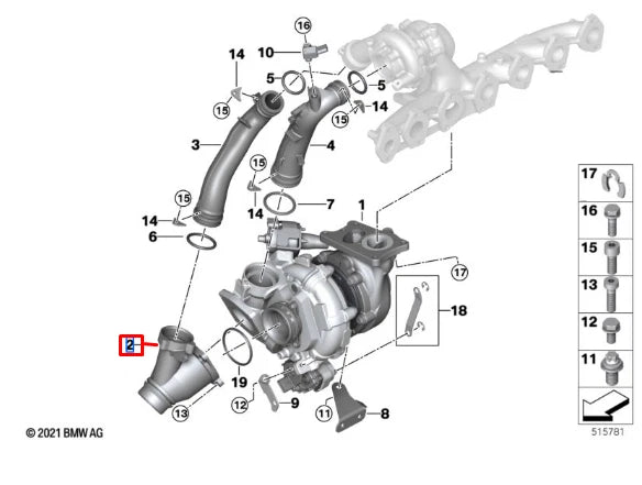 NEW BMW 3 G20 TURBOCOMPRESSOR BYPASS FLAP 11658596273 ORIGINAL