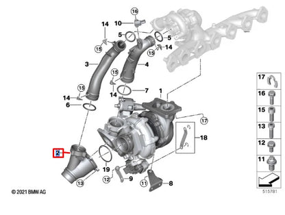NEW BMW 3 G20 TURBOCOMPRESSOR BYPASS FLAP 11658596273 ORIGINAL