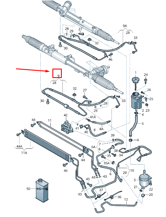 new audi a8 4h engine expansion hose 4h2422893p original