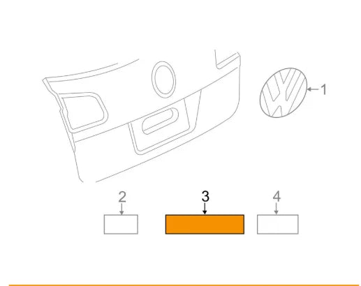 NEW VW GOLF VI 5K1 REAR TRUNK LID EMBLEM BADGE 5K0853675BC WWS