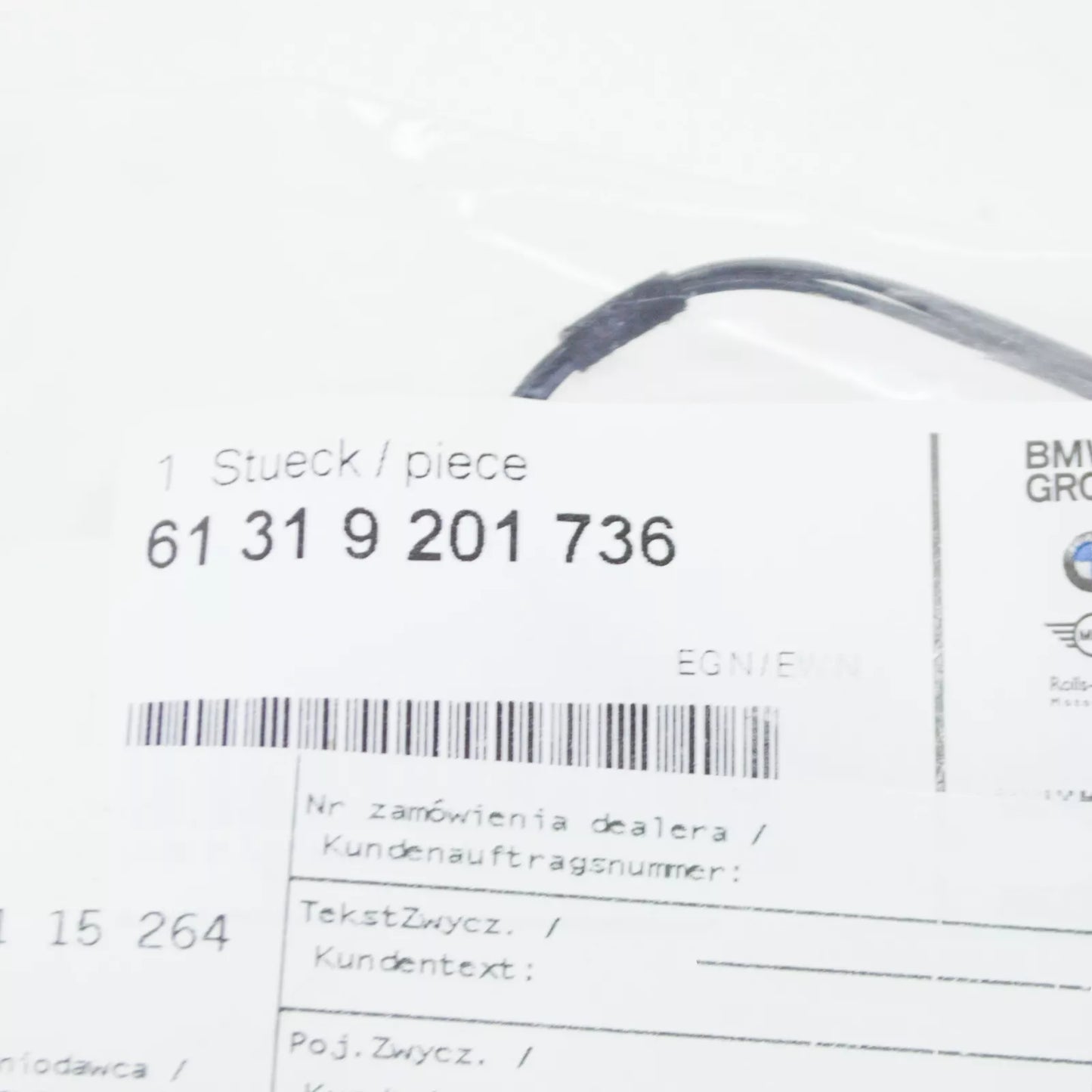 NEW BMW 3 F30 STEERING WHEEL HEATING PUSH BUTTON 9201736 61319201736 ORIGINAL