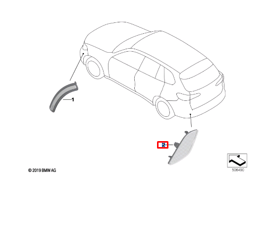 new bmw x5 m f95 rear left bumper reflector 8091975 63148091975 original