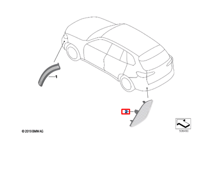 new bmw x5 m f95 rear left bumper reflector 8091975 63148091975 original