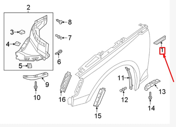 NEW AUDI RS5 SPORTBACK 8W6 FRONT RIGHT FENDER EMBLEM 8W6853602DPUZ