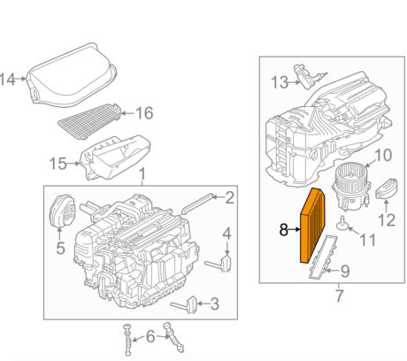 new audi a4 b8 cabin air filter 8k0819439 original